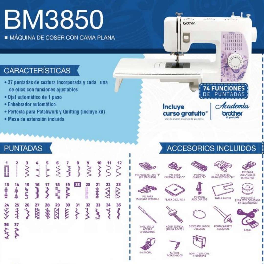 Zigzadora Familiar Brother BM3850