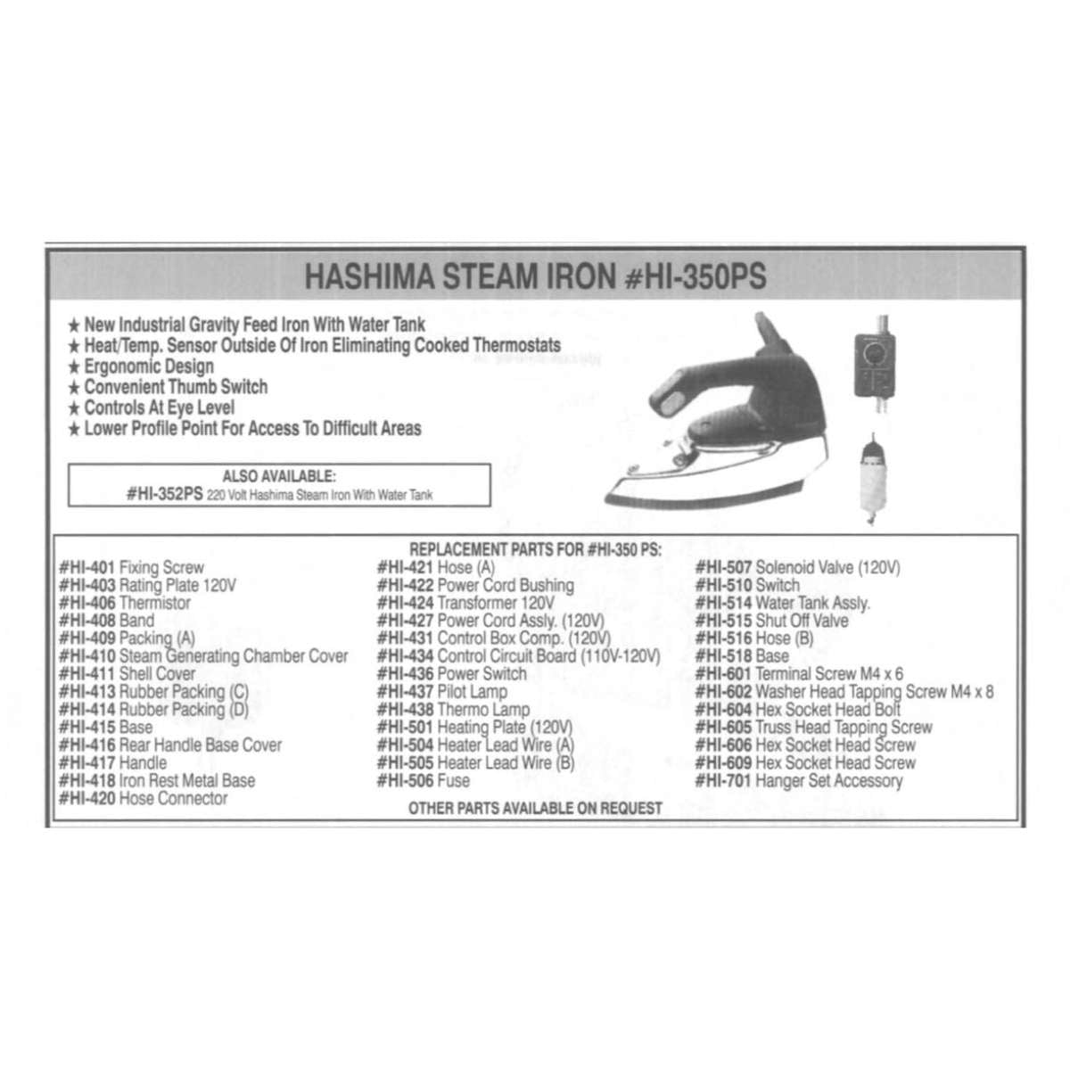 Plancha Industrial a Vapor Hashima HI350